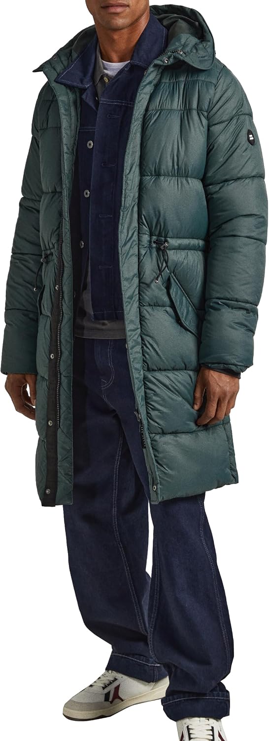 Pepe Jeans Herren Blai Puffer Parka (1er Pack) S Grün (Regent Green), S Grün (Regent Green)