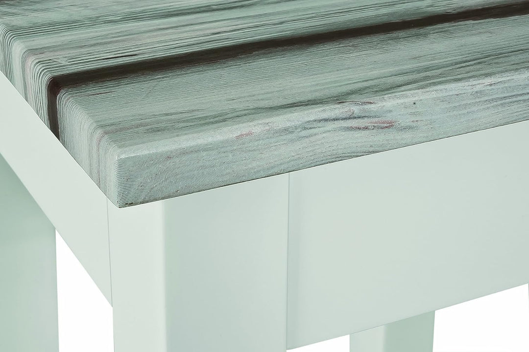 HAKU Möbel Beistelltisch maritimo Kiefer, weiss, MDF - Masse: B 30 cm x H 61 cm x T 30 cm, Style: Co