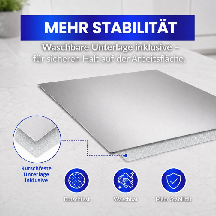 INOXLM Ausrollbrett zum Kneten Arbeitsplatte aus Edelstahl verschiedene Grössen für Küche Bar Restau