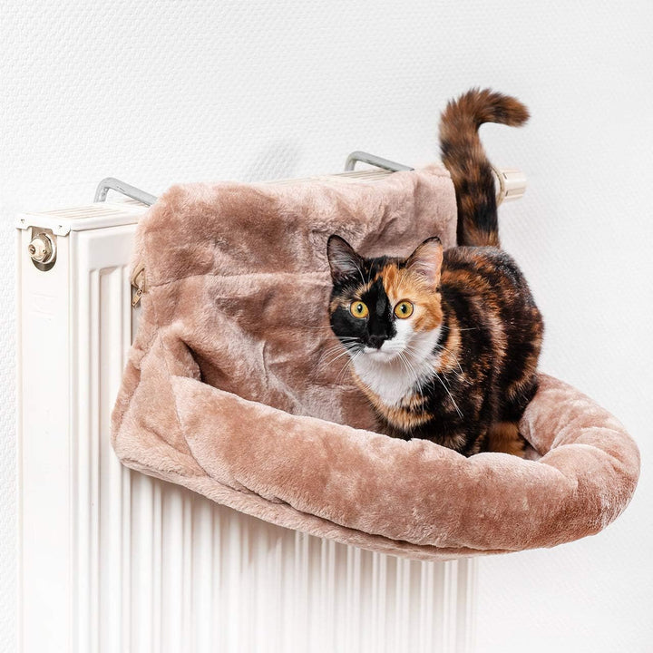 CanadianCat Company | Kuschelbett für Heizkörper | beige | 48 x 30 x 36 cm | mit verstellbaren Bügel