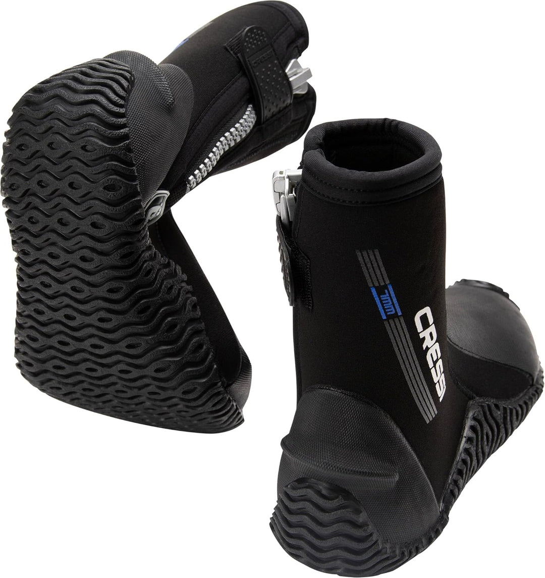Cressi Korsor Semi Rigid Sole Boots - Tauchstiefel mit halbstarrer Sohle, Schwarz, Erhältlich 3_5_7