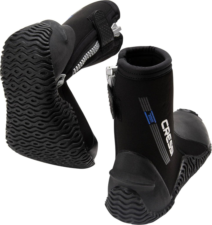 Cressi Korsor Semi Rigid Sole Boots - Tauchstiefel mit halbstarrer Sohle, Schwarz, Erhältlich 3_5_7