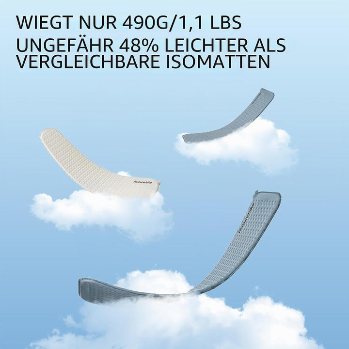Naturehike Isomatte Selbstaufblasend Outdoor Camping Selbstaufblasende Isomatte – 3,5cm Dick mit Kle