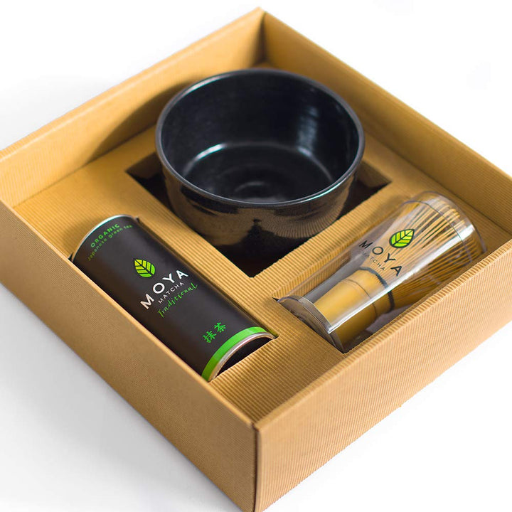 Organischer Moya Matcha Tee Set Pulver Grün | BIO 30g Traditionelle Klasse (II) | Verpackung + Match