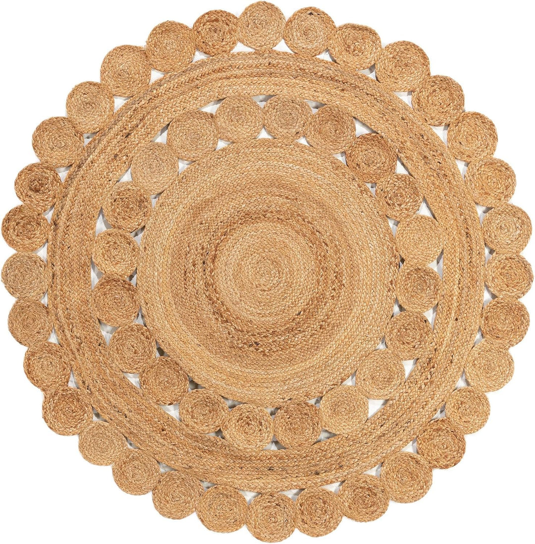 benuta Pure Juteteppich Jutta - 100% Jute handgewebt - Rund & im Style:  Uni, Natural Living - Pfleg