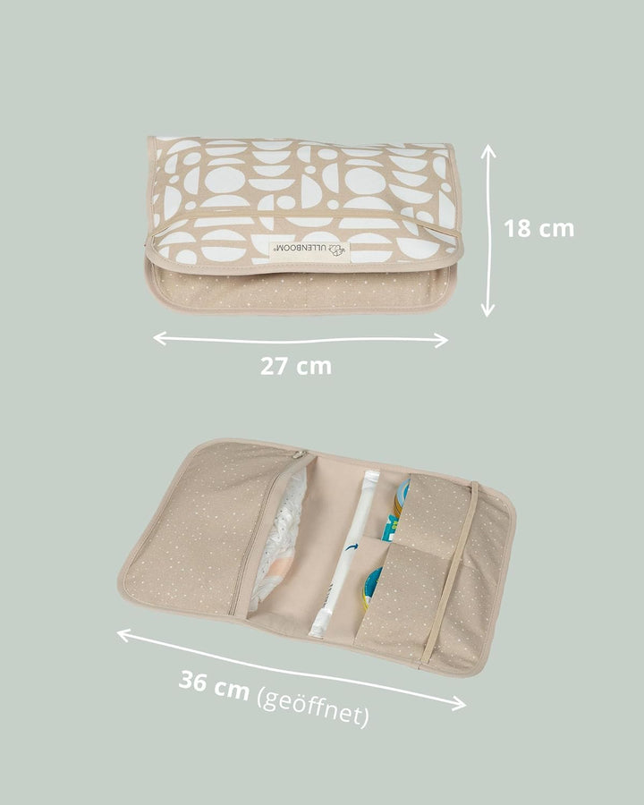 ULLENBOOM ® Windeltasche für unterwegs (Made in EU) - Wickeltasche für bis zu 3 Windeln, Feuchttüche