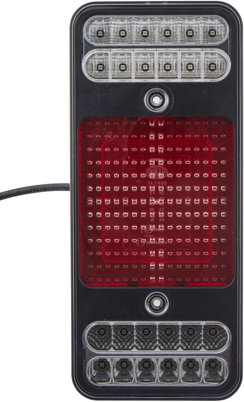 HELLA 2VP 345 900-411 Heckleuchte - Coluna - LED - 12V - Anbau/geschraubt - LED-Lichtfarbe: gelb/rot