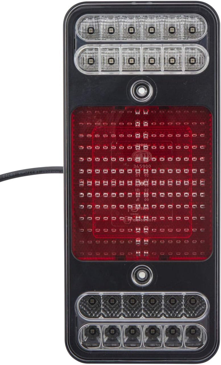 HELLA 2VP 345 900-411 Heckleuchte - Coluna - LED - 12V - Anbau/geschraubt - LED-Lichtfarbe: gelb/rot
