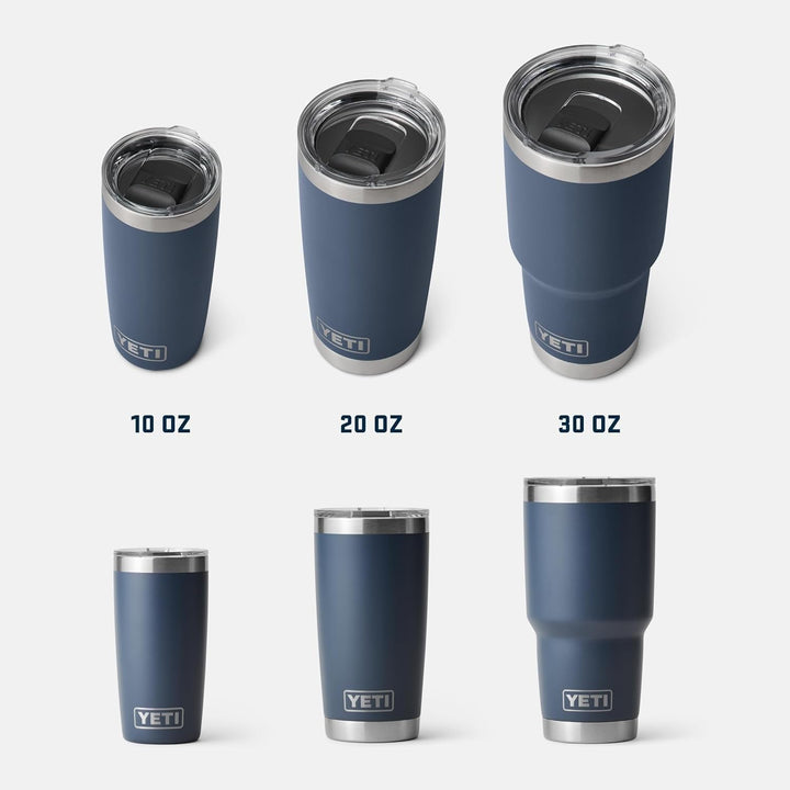 YETI Rambler Becher, 590 ml, Edelstahl, vakuumisoliert, mit MagSlider-Deckel Black 20oz (591ml), Bla