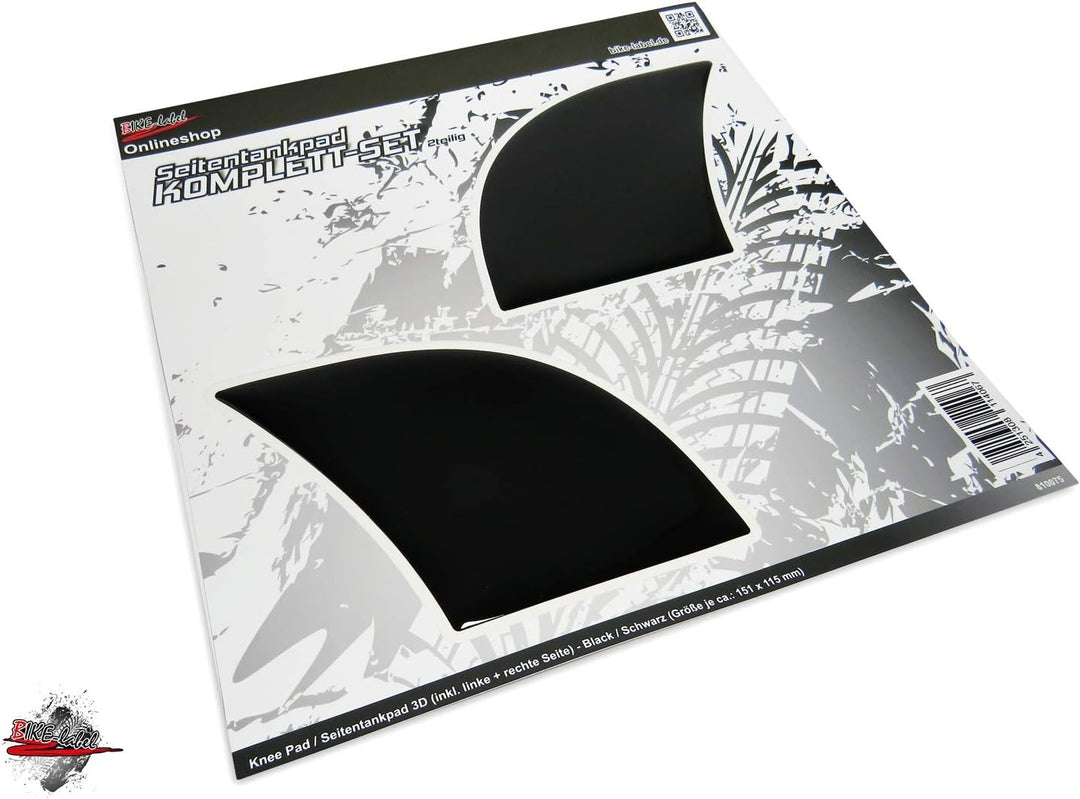 BIKE-label Tankpad Seitlich Motorrad Aufkleber Schwarz 810075