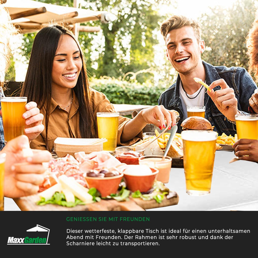 MaxxGarden Campingtisch Klappbar - Klapptisch Camping - Buffettisch - Tisch Multifunktionstisch Mit