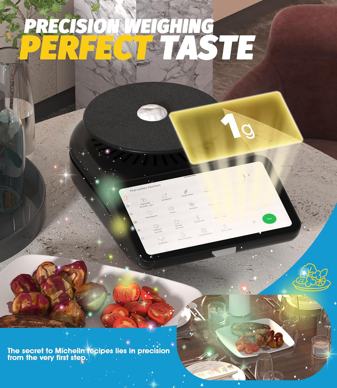 NEWZEROL Wiegeplatte Kompatibel mit Vorwerk Thermomix TM7, Robust, Einfach zu Reinigen, Praktisches