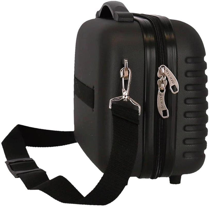 Roll Road India Anpassungsfähiger Schönheitsfall Schwarz 29x21x15 cms ABS, Schwarz