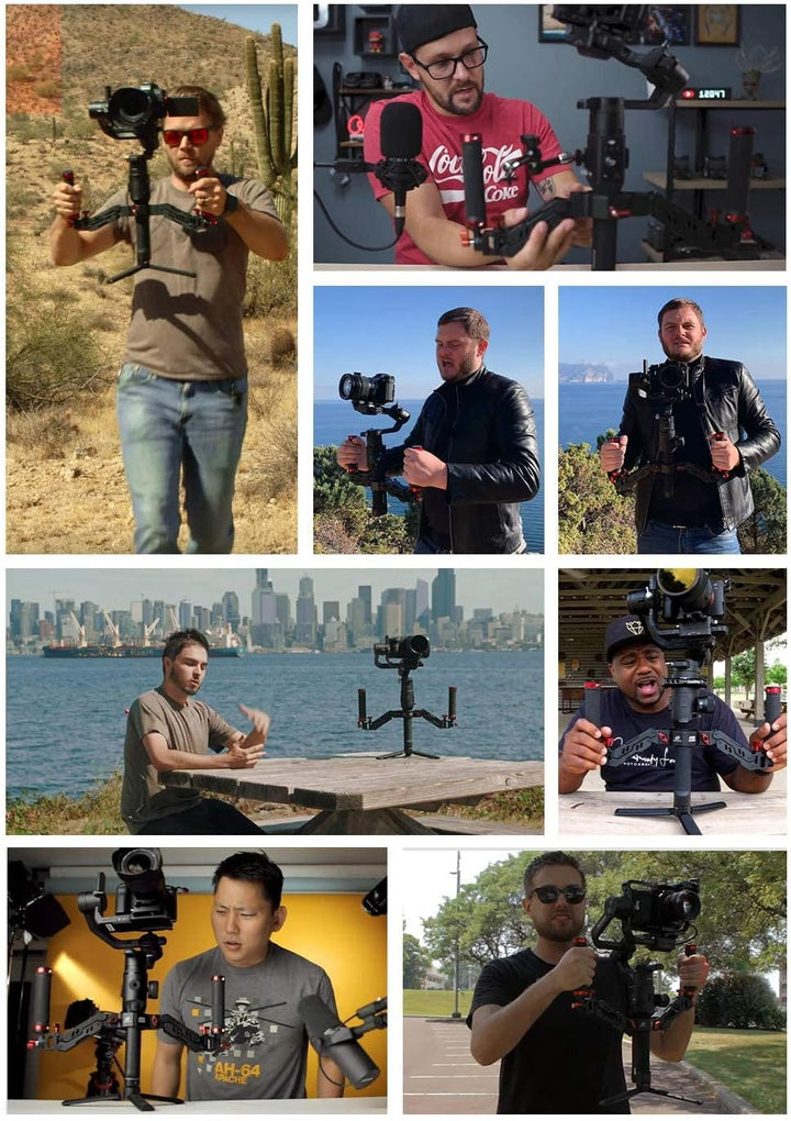 DF DIGITALFOTO Ares Z Achsen Federung Dual Griff Flexible Dämpfung Abnehmbare Dual Grip Gimbal Griff