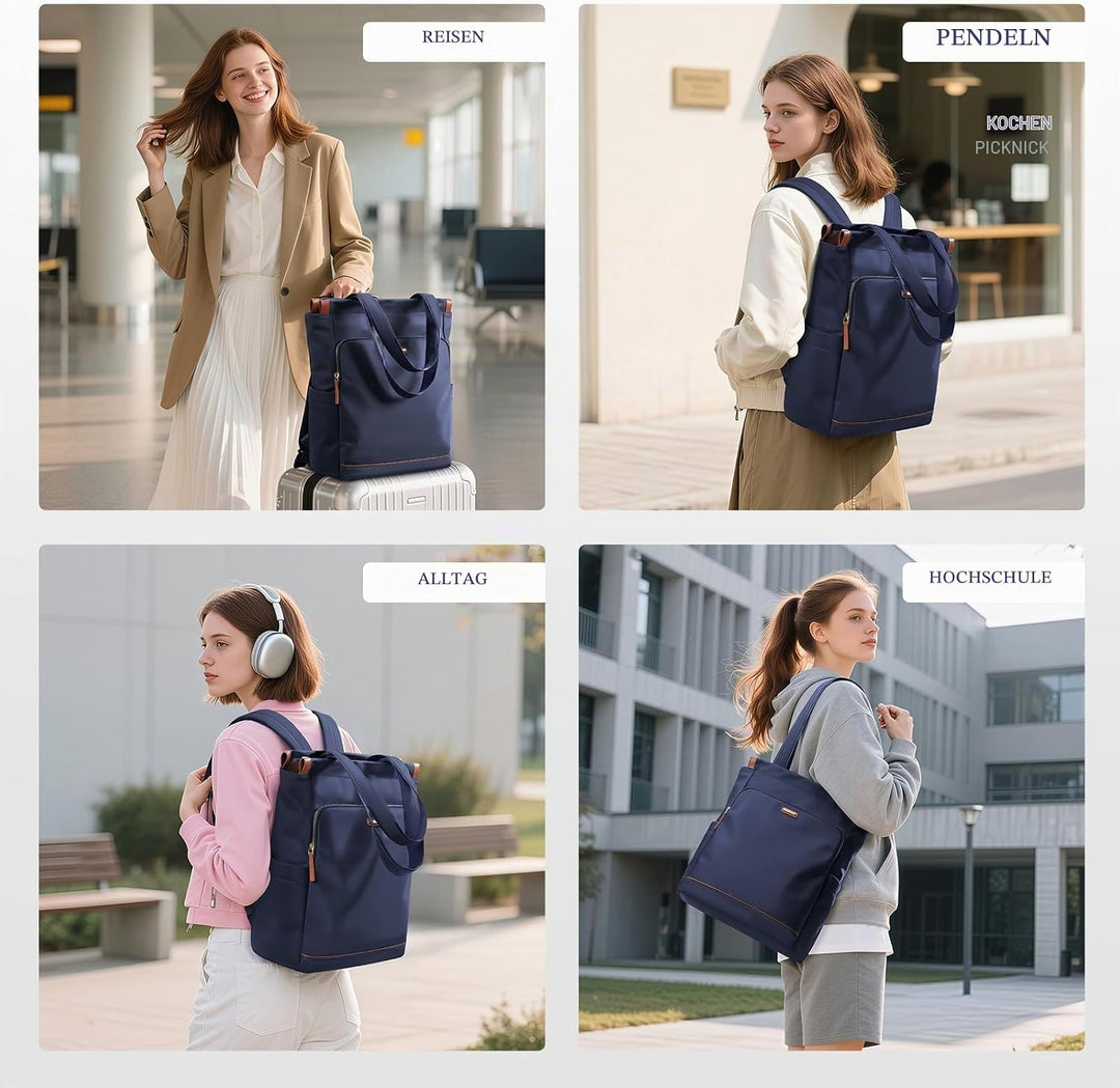 GOLF SUPAGS Convertible Laptop-Rucksack für Frauen Casual Daypack Notebook Tote Bag für Arbeit Hochs
