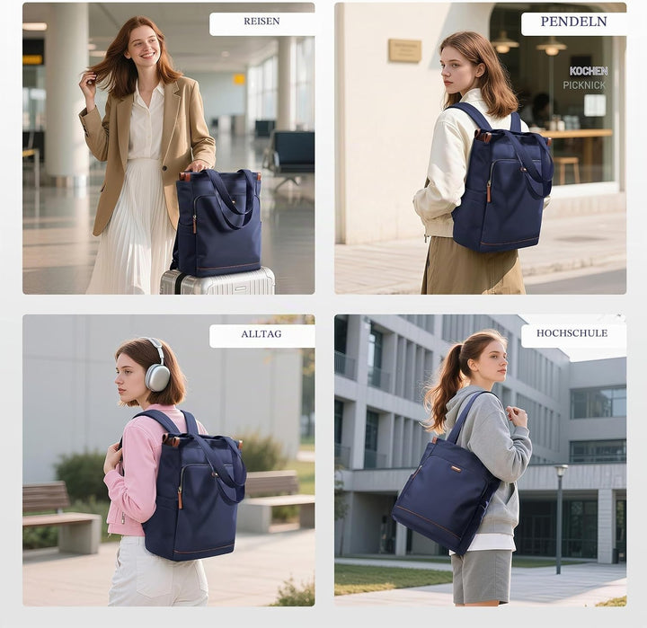 GOLF SUPAGS Convertible Laptop-Rucksack für Frauen Casual Daypack Notebook Tote Bag für Arbeit Hochs