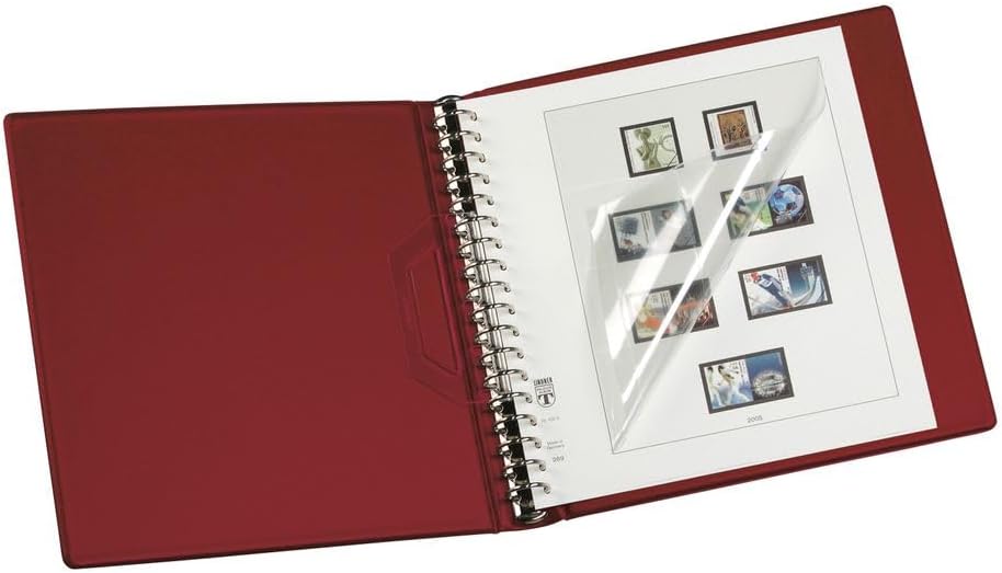 LINDNER Das Original Set: Ringbinder Regular mit Schutzkassette 814, weinrot