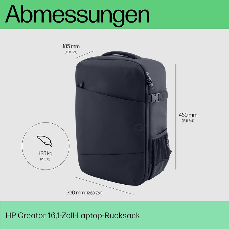 HP Creator Laptop-Rucksack | bis zu 16,1 Zoll Geräte | abschliessbare Reissverschlüsse | RFID-Fach |