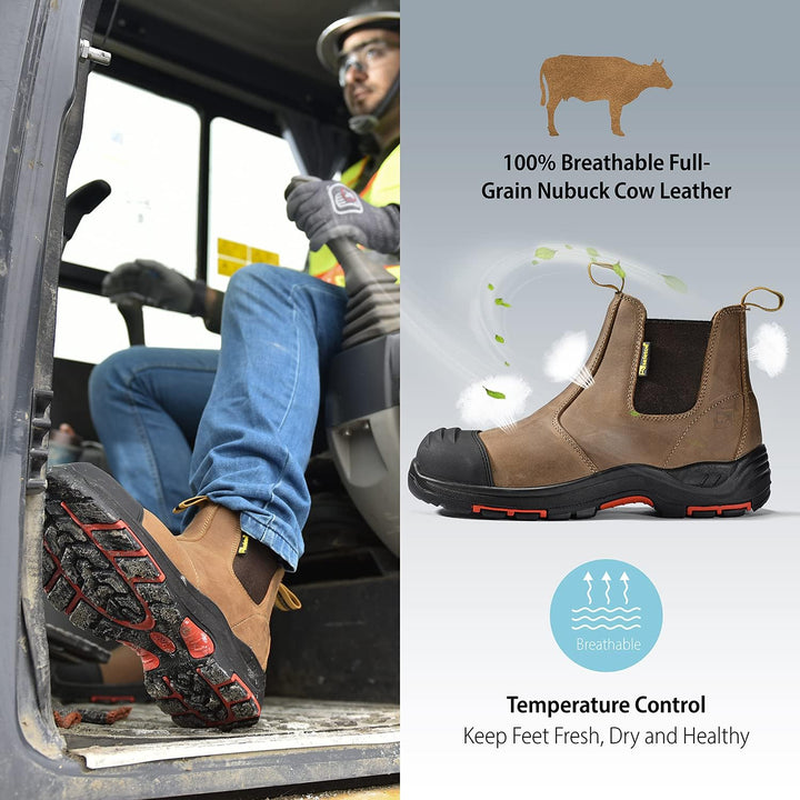 S3 Arbeitsstiefel Herren & Damen , M-8025NB Sicherheitsschuhe Herren & Damen hoch, wasserdichtes & a