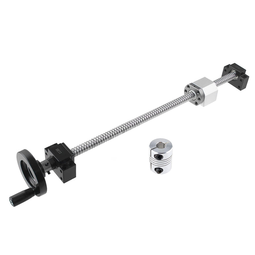 CNCYEAH SFU1605 Kugelumlaufspindel 1000 mm Kugelumlaufspindeln mit Metallabweiser + Handradmutter BK