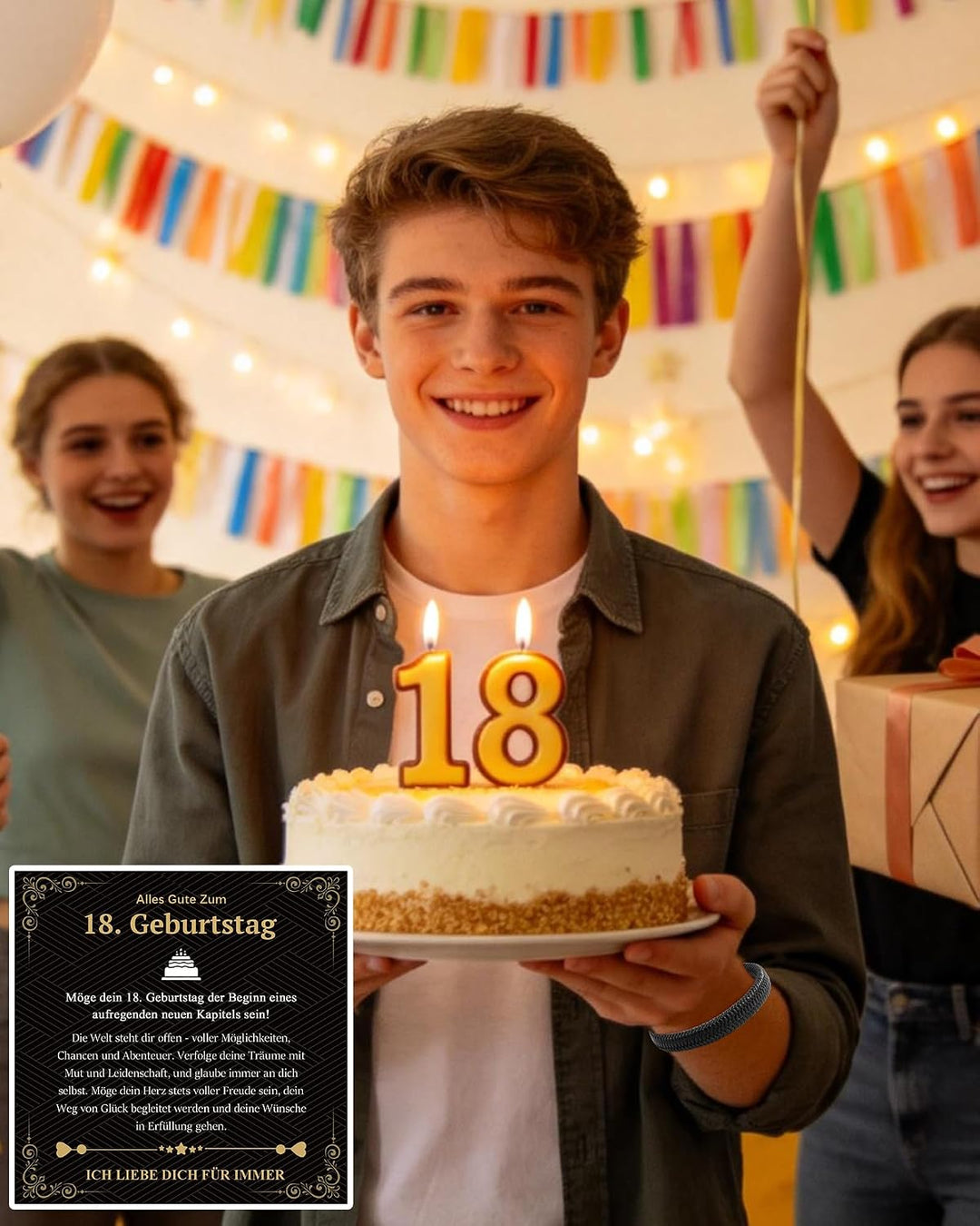 CheersLife 13-18. 30 40 50 60 Geburtstagsgeschenk für Männer Jungen, Verstellbar Lederarmband zum Ge