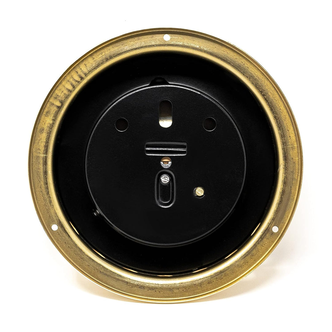 Fischer 1508BTH-45.6 – maritime Wetterstation – 125mm Barometer, schwarzes Ziffernblatt, Messing-Geh