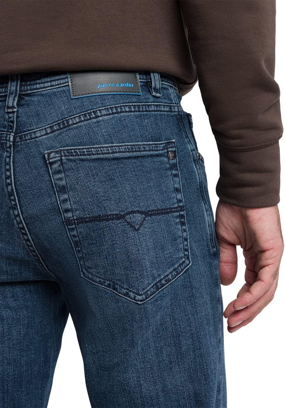 Pierre Cardin Herren Jeans 5-pocket Dijon Blau 30W / 32L Blue Used Buffies, 30W / 32L Blue Used Buff