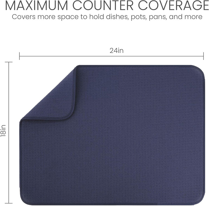 XXL-Geschirrmatte, 61 x 43,2 cm (grösste Matte) Mikrofaser-Abtropfmatte, super saugfähig von Bellema
