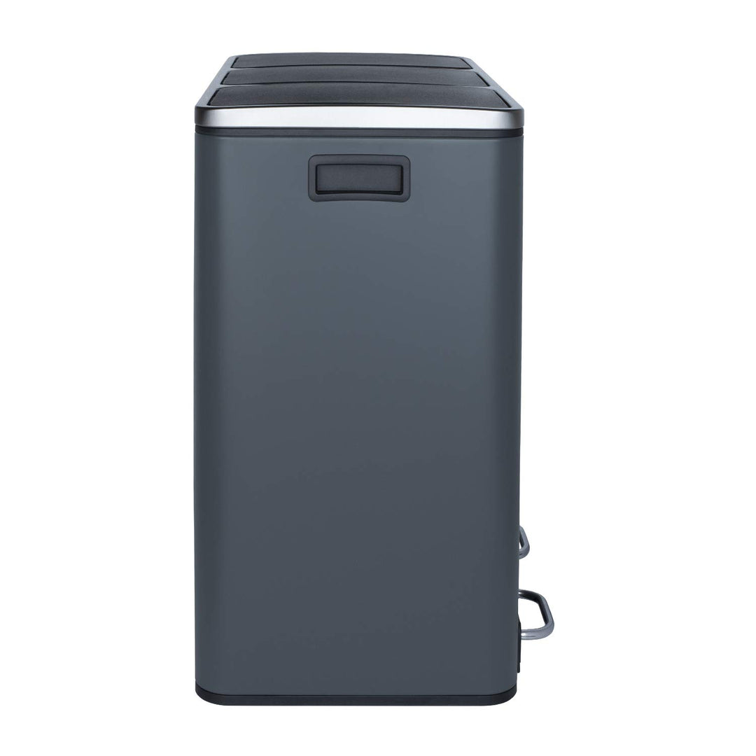 Les Collectors N°984 Tret-Abfalltrenner, Dunkelgrau, Fassungsvermögen 54 L, Schwerlast, Küche, 2 Mül