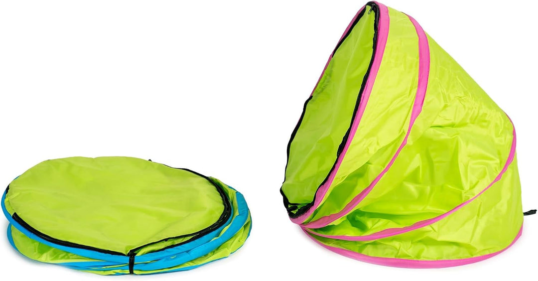Callieway Hoopers Agility Barrel – Tonne/Fass für Hundetraining (Doppelpack, Blau) | Leicht, stabil