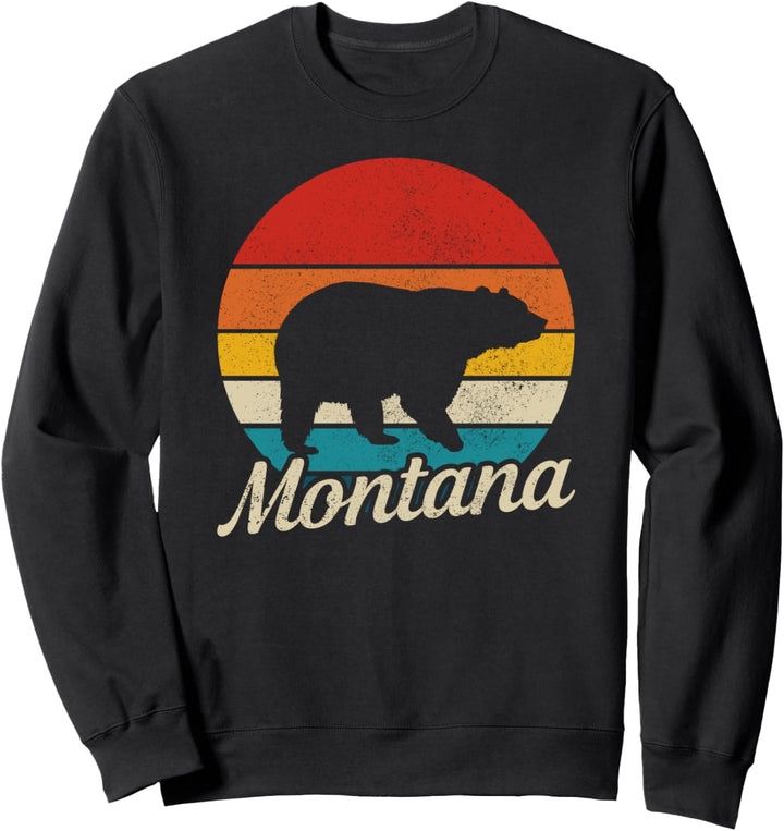 Montana USA Vintage Grizzly Bär Amerika Souvenir Sweatshirt