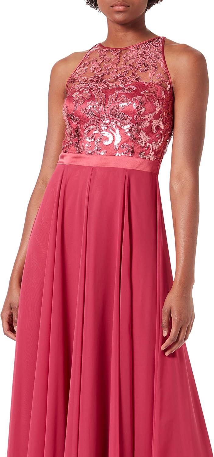 Vera Mont Damen Partykleid 44 Rot (Light Cranberry 4288), 44 Rot (Light Cranberry 4288)