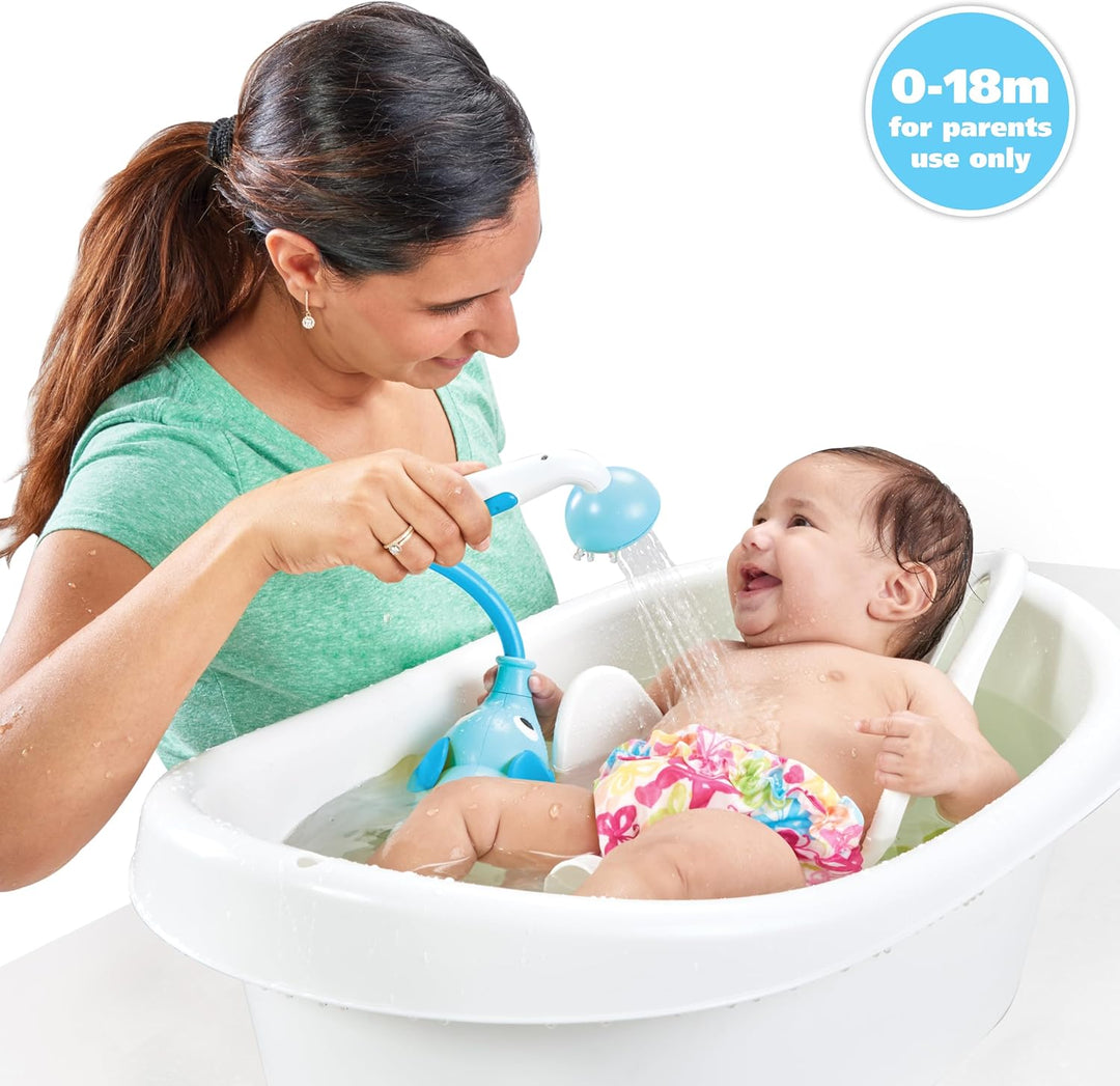 Yookidoo Duschkopf für Baby-Badewanne, Elefanten-Wasserpumpe mit Stammauslauf und Spüler, kontrollie