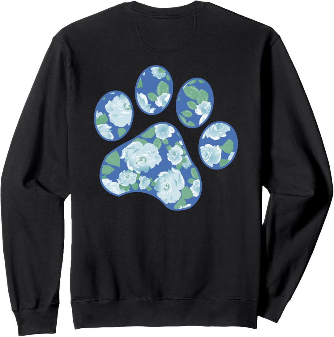 Backprint Hunde Pfotenabdruck Farbklecks Sweatshirt