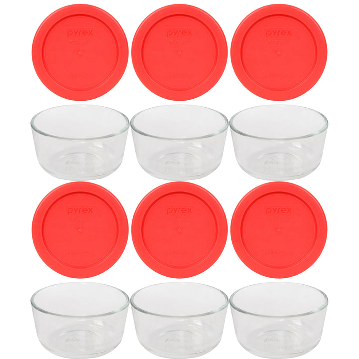 Pyrex Vorratsdosen für 1 Tasse, 6 Stück, insgesamt 12 Stück