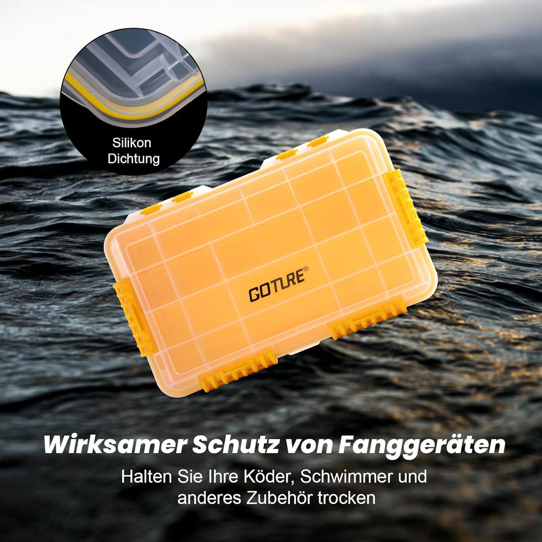 Goture Tacklebox,Kleinteilebox Angeln,Tackle Box Angeln,Köderbox,Angelbox kiste Koffer，Angelzubehör