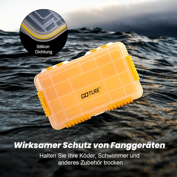 Goture Tacklebox,Kleinteilebox Angeln,Tackle Box Angeln,Köderbox,Angelbox kiste Koffer，Angelzubehör