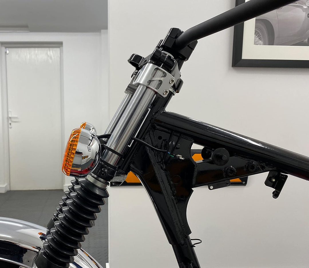 homologiert Chrom Blinker Motorrad - gross - E-markiert mit Orange Gläser - passt für die meisten ma