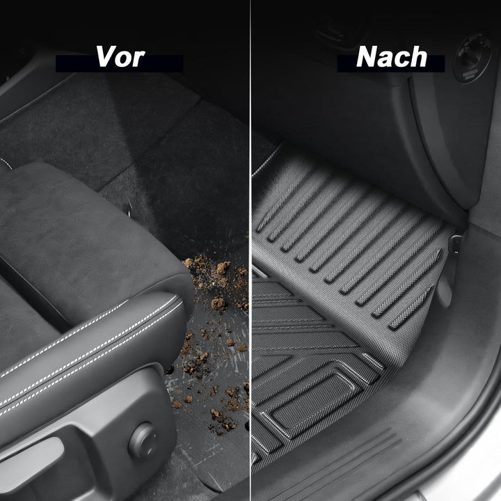 ECOZEN Fussmatten für Volvo XC40 2018-2026(Kraftstoffversion), Original 3D-Scan 3-lagiges TPE Gummim