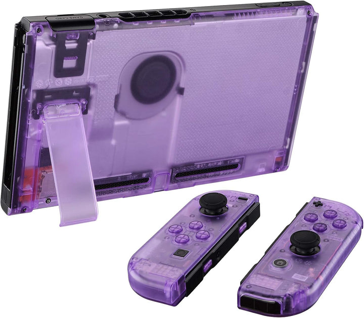 eXtremeRate Hülle Case für Nintendo Switch Joycon/Konsole, Rückgehäuse&Kickstand für Switch Console,