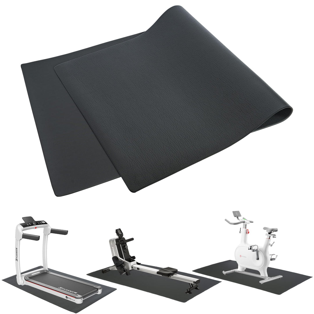 AKOZLIN Bodenschutzmatten, 6mm Hochdichte PVC-Bodenschutzmatten für Sportgeräte, Fitnessgeräte, Cros