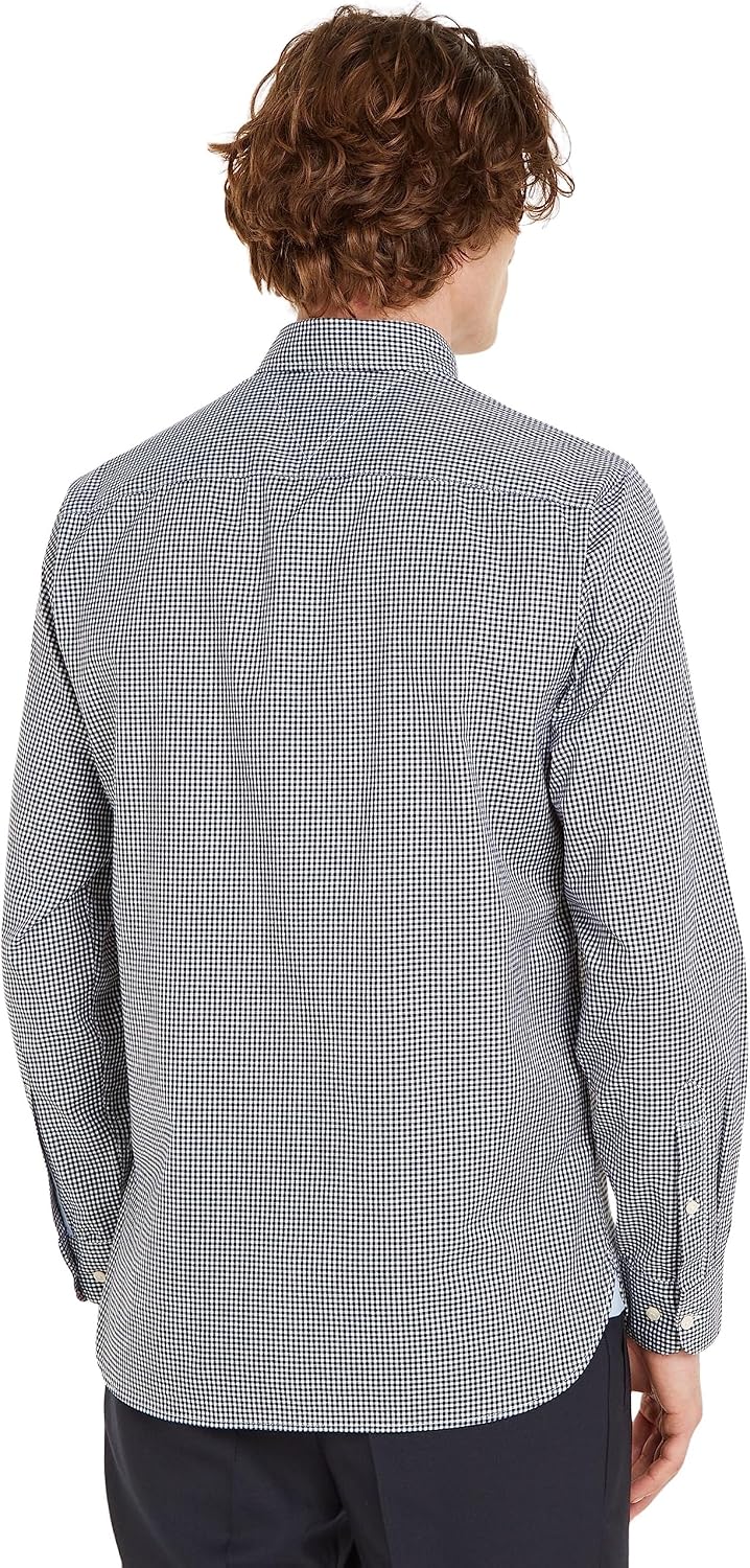 Tommy Hilfiger Herren Flex Poplin Rf Shirt Freizeithemden M Blau (Desert Sky / Optic White), M Blau