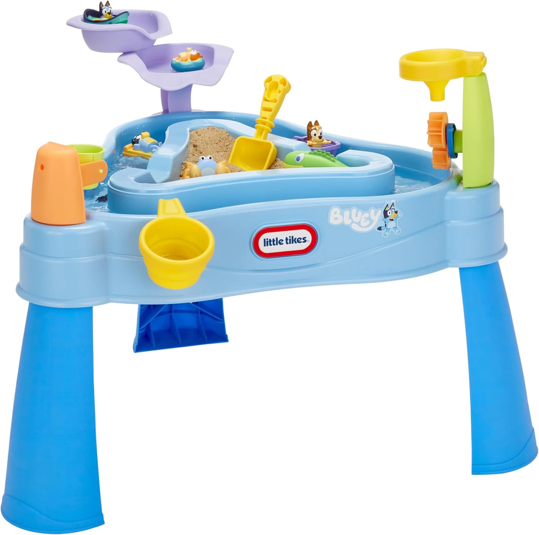 Little Tikes Bluey Wassertisch mit 6 Zubehörteilen Bluey Active Play für Jungen und Mädchen im Alter