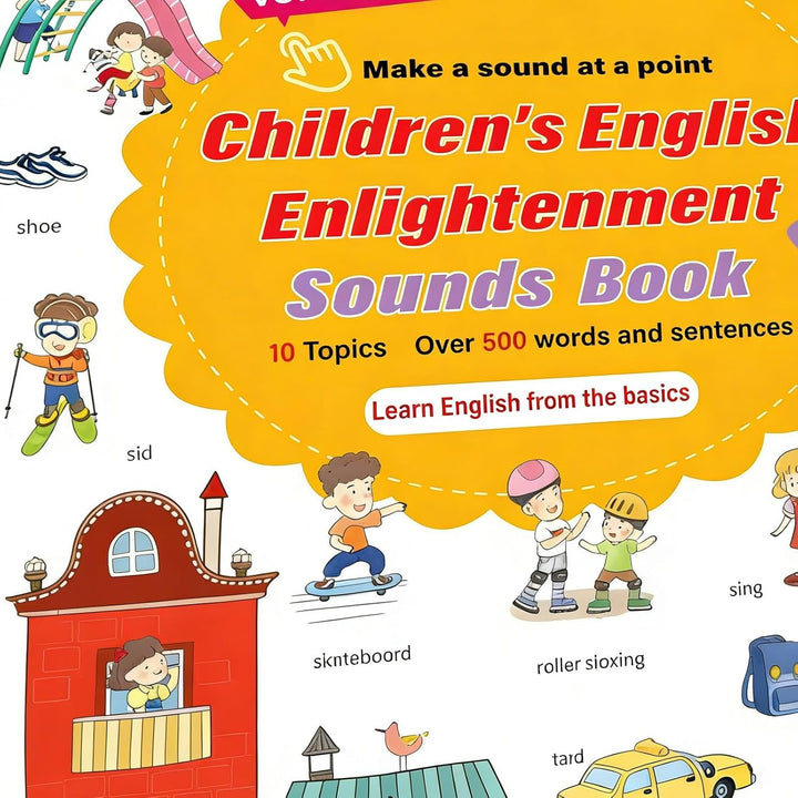 Generisch 500-Word Audio Learning Book | 500+ Words Talking Interactive Audio Books, Alphabet & Numb