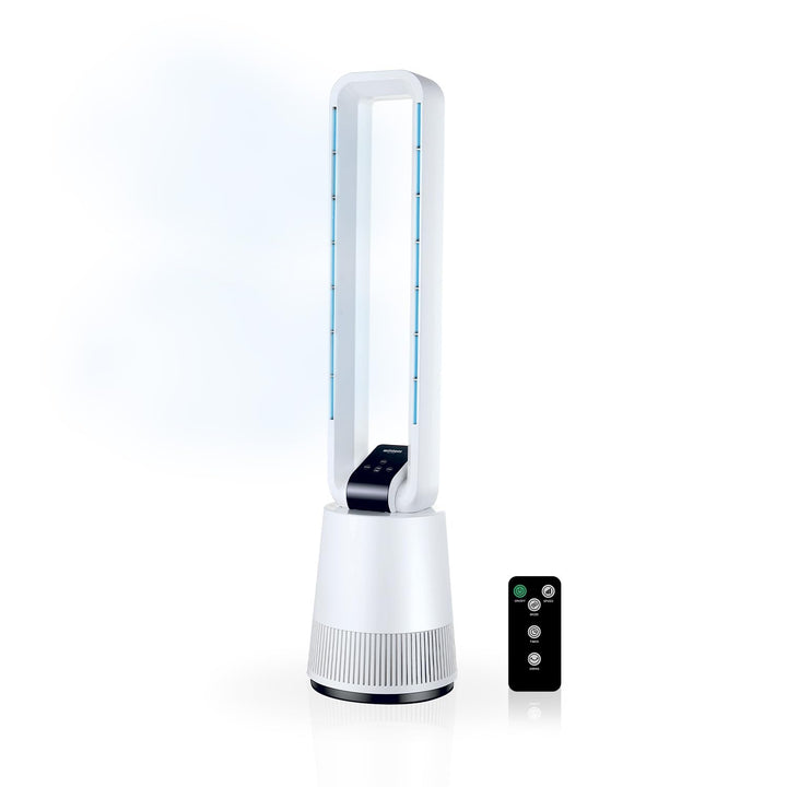 Avilia - Leiser Turmventilator mit Fernbedienung und LED-Display, 3 Geschwindigkeiten, Timer und Osz
