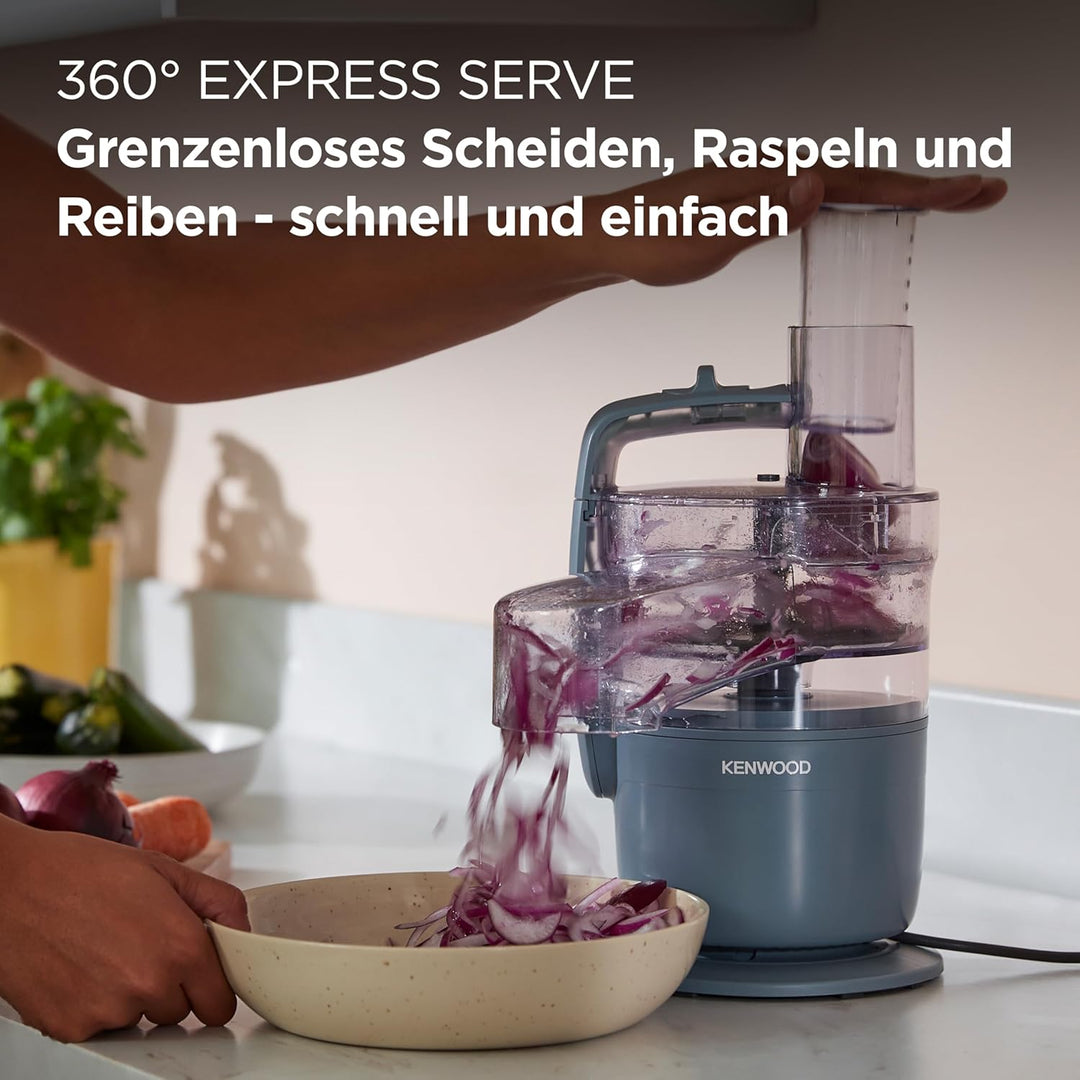 Kenwood MultiPro Compact – Kompakte Küchenmaschine mit Express Serve, Edelstahlmesser, Schneid- und