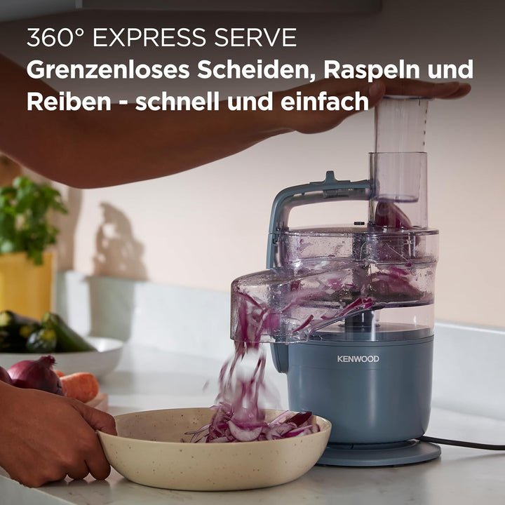 Kenwood MultiPro Compact – Kompakte Küchenmaschine mit Express Serve, Edelstahlmesser, Schneid- und