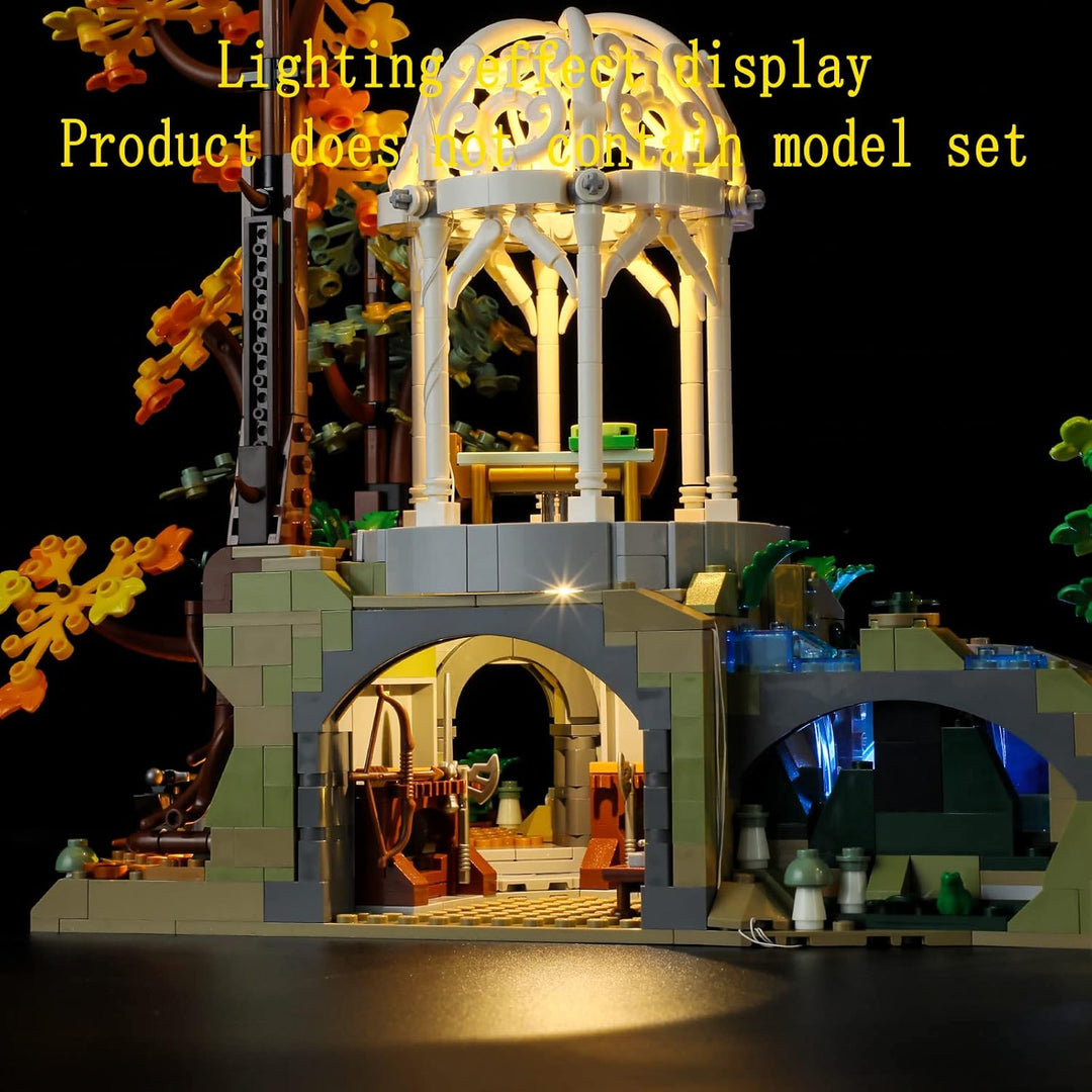 GEAMENT LED Licht-Set Kompatibel mit LEGO DER Herr DER Ringe: BRUCHTAL (Rivendell) - Beleuchtungsset