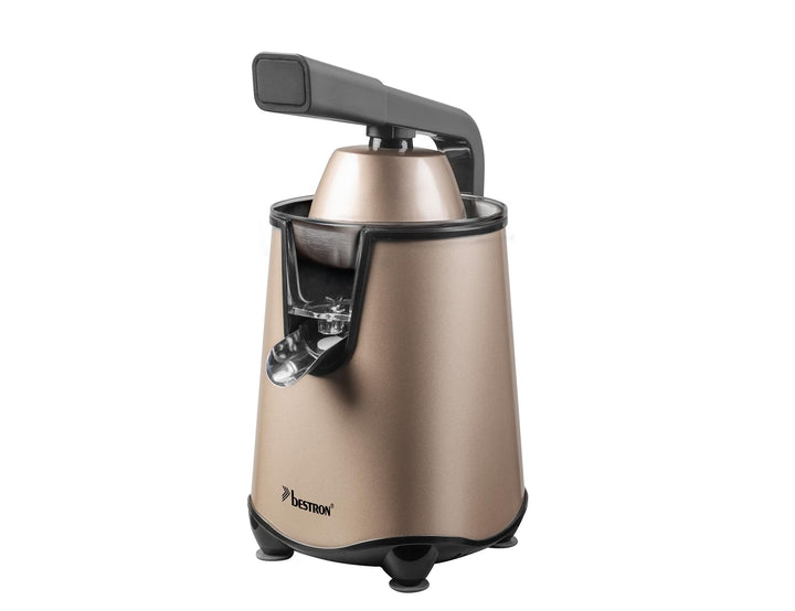 Bestron elektrische Saftpresse, Orangenpresse mit Auslauf-Stopp Funktion & edelstahl Fruchtfleischsi