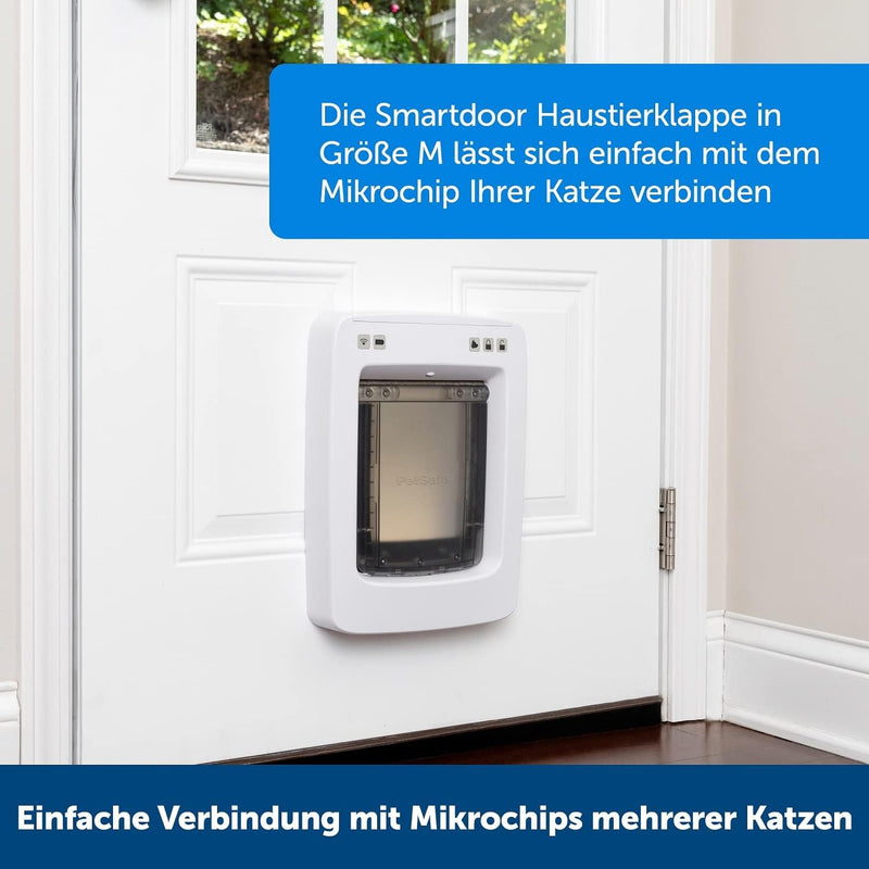 PetSafe SmartDoor Vernetzte Haustiertür, Per App steuerbar, Selektiver Zugang, Benutzerdefinierte Ze